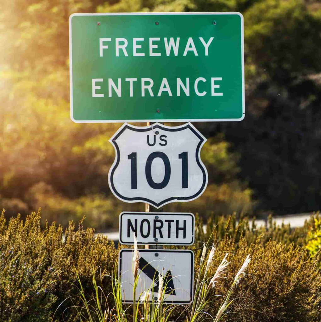 Freeway Entrance Sign