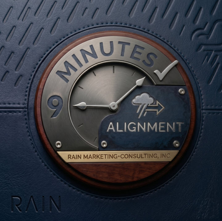 Nine Minute Clock Rain Marketing + Consulting